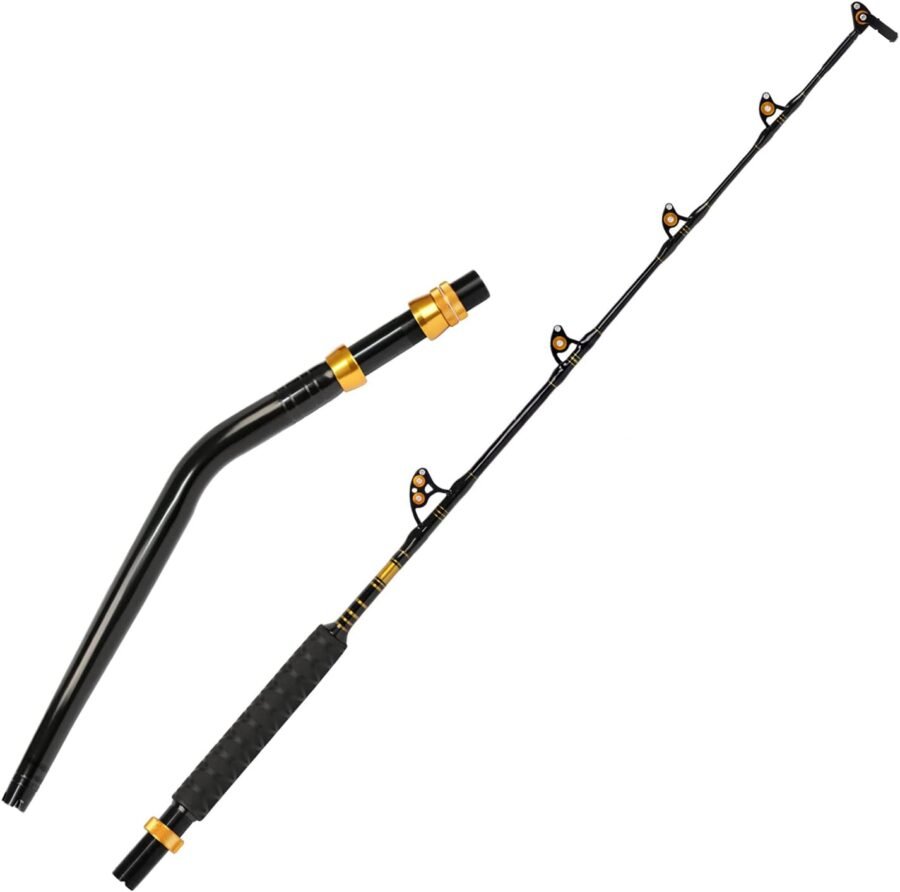Two-Piece Bent Butt Saltwater Offshore Trolling Roller Rod