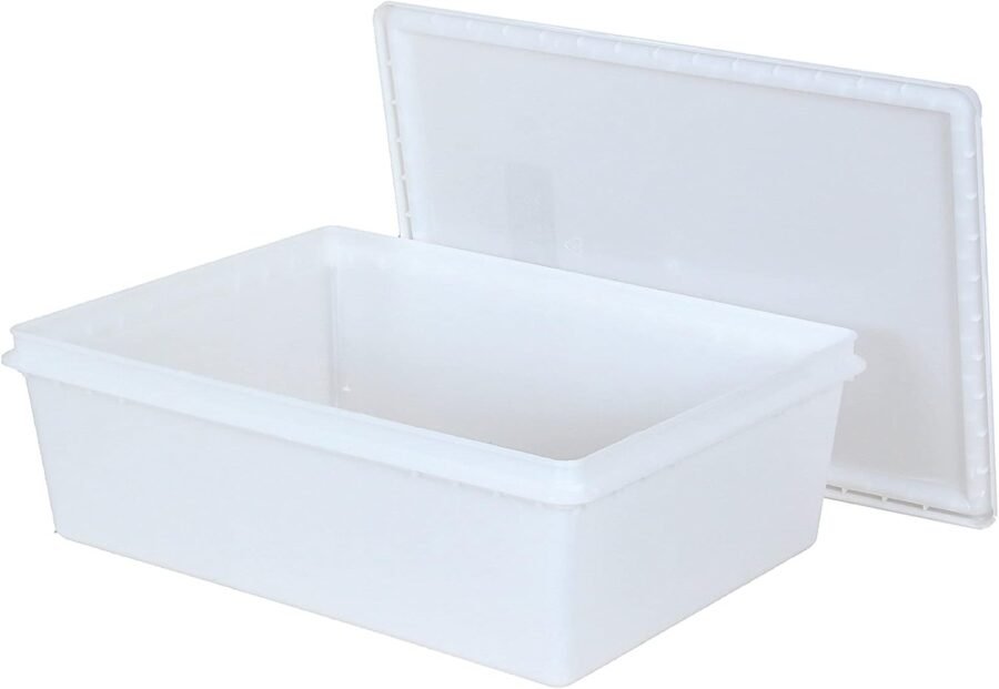 Ten-Pack Deep Fish Tubs with Lids 11.5x15.5x5-Inch
