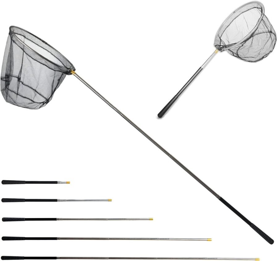 75-Inch Aluminum Telescopic Rubber Coated Landing Net