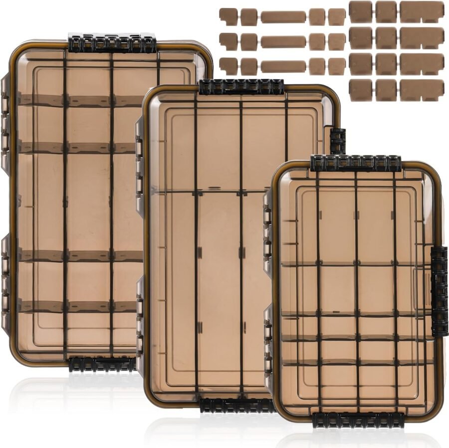 Three-Pack Waterproof Tackle Box Set 3600/3700 Sizes