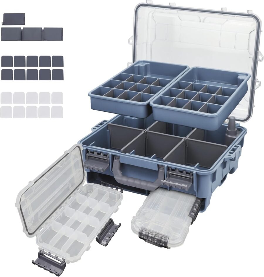 Floating Airtight Tackle Box with Dual Removable Trays