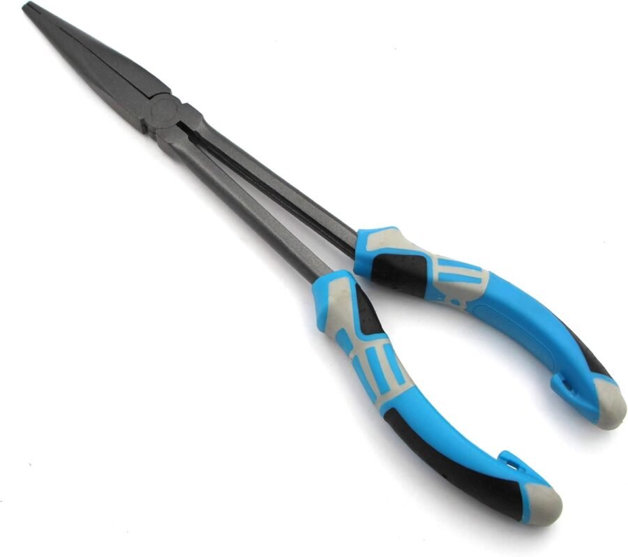 11-Inch Long Nose Blue Hook Remover Pliers