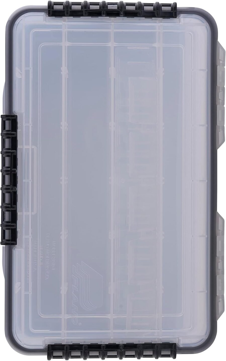 Waterproof 3700 Size Tackle Box 14x9x1.875-Inch Clear/Red