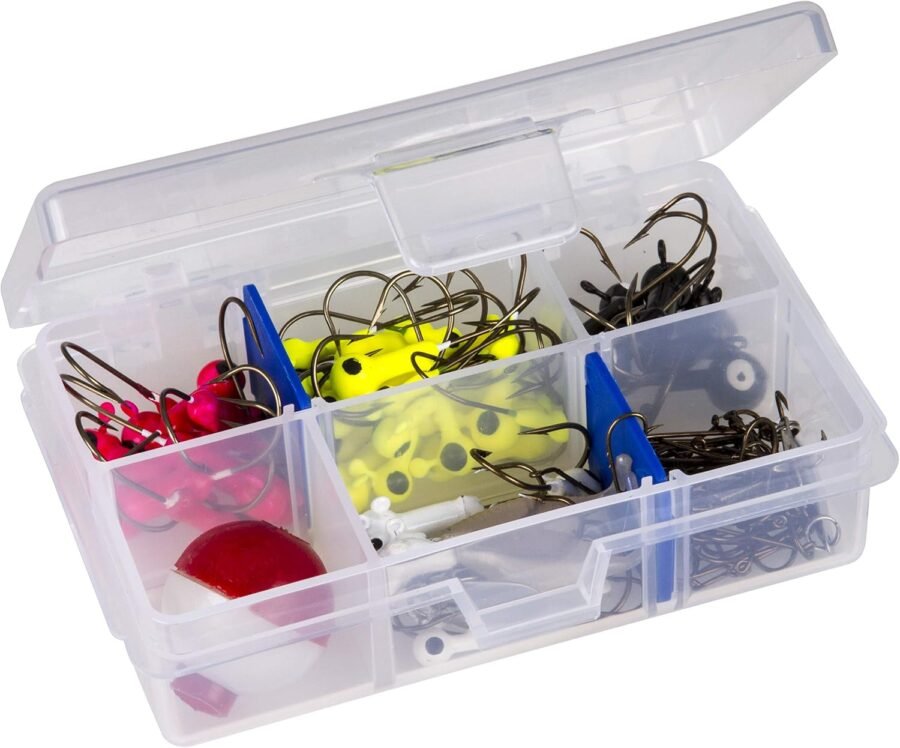 Clear Tackle Box 6 Compartments 2 Anti-Rust Dividers